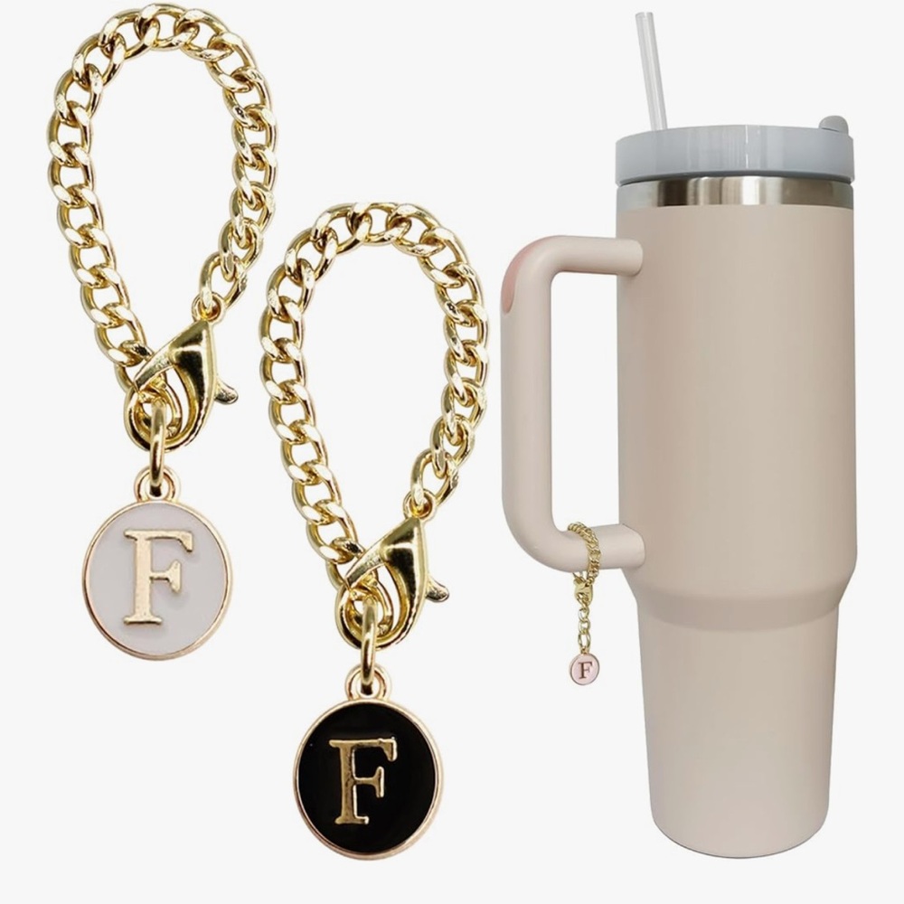 Letter Charm Accessories for Stanley Cup 3PCS Initial Name
The Letter F
